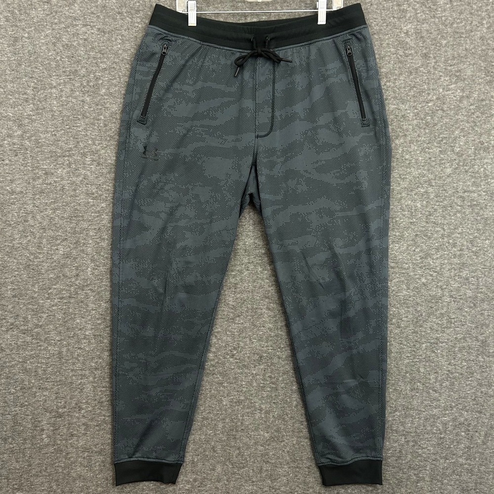 Under Armour ColdGear Sweatpants Joggers Mens XL Active Athleisure Gray Camo